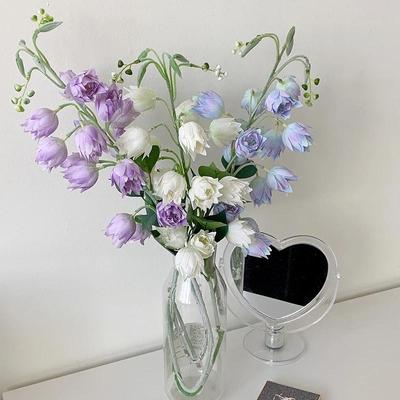 Konstgjorda blommor Campanula blommor falska blommor torkade blommor bröllop dekoration blommig