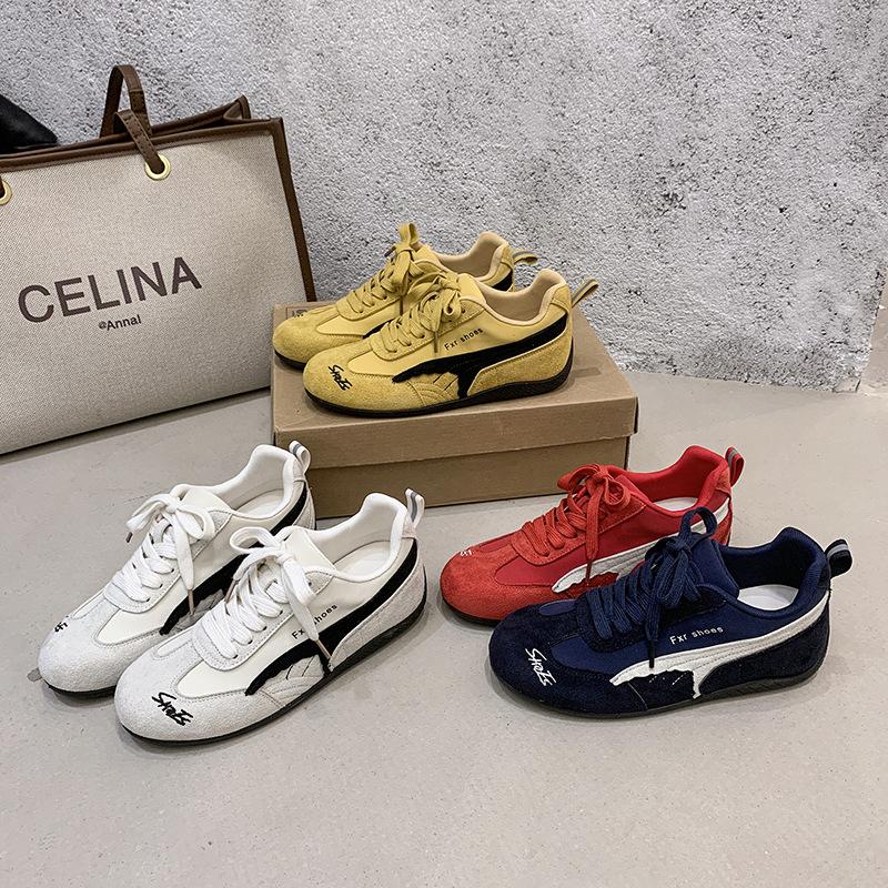 Retro Forrest Gump training shoes women's 2025 summer new color matching casual versatile sports shoes flat breathable board shoes