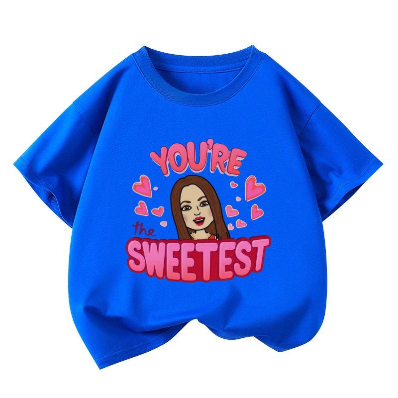 2026 Kids Cotton T-shirt: Cute Little Girl Summer Fashion 160 cm синий