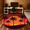 1pc palm trees sunset Round Chair mat Area Rug - Non-Slip, Floor Mat for Office, Bedroom, and Indoor Decor c1125340