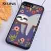 Krajews Sloths floral Style Soft Phone Case Cover For IPhone 18 17 Air 16 15 14 plus 11 12 13 pro max Plus coque Fundas