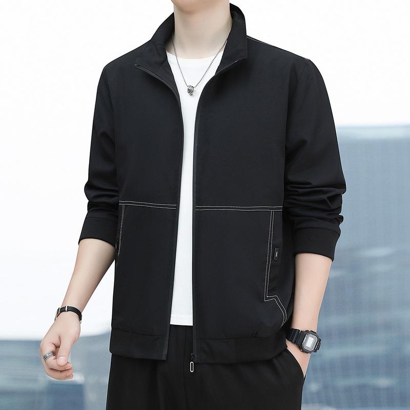 Casual Jacket Men's Spring and Autumn Korean Joker Men's Stand-up Collar Baseball Uniform Coat