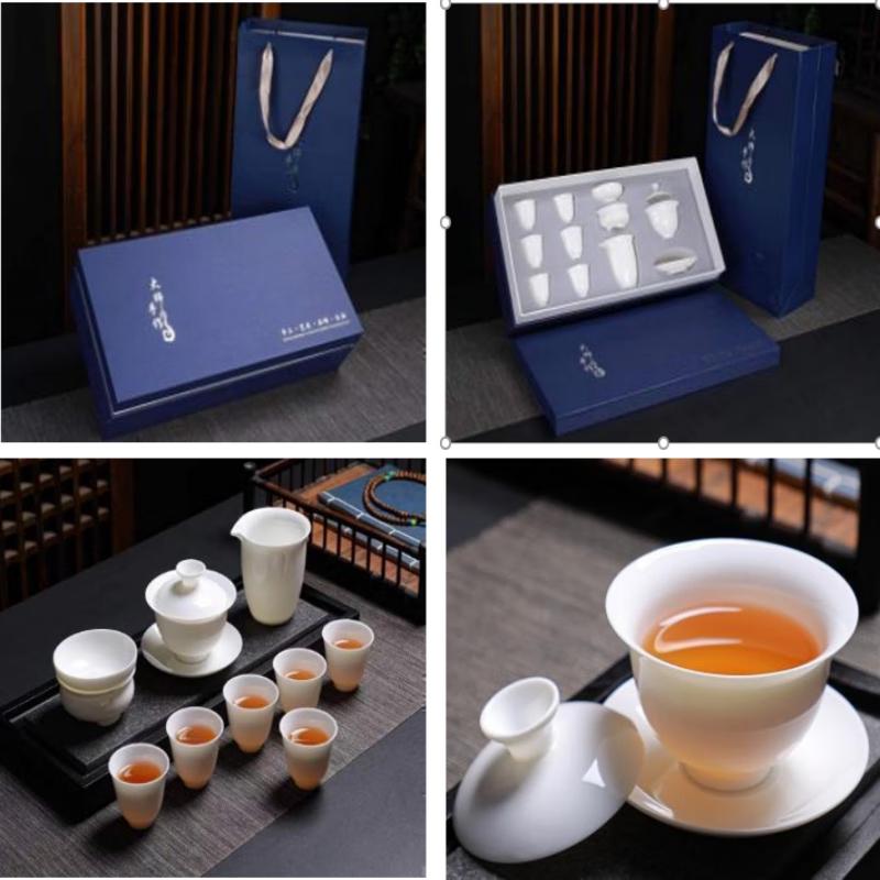 

Tuopai 10-Piece Suet Jade Porcelain Tea Set