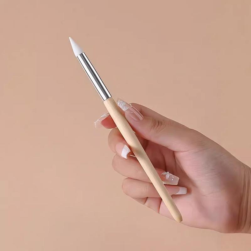1 stk Silikon Neglekunst Penn Pensel Uv Gel Lakk Spiss 3D Bilde Diy Prikkeverktøy Lakkpensler Skulpturpenn Diy Manikyrverktøy