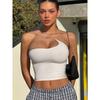 H Home European and American Women's Clothing Street Ins Style Asymmetrical One-Shoulder Vest Tight Sexy Design Sexy Open Back Sling