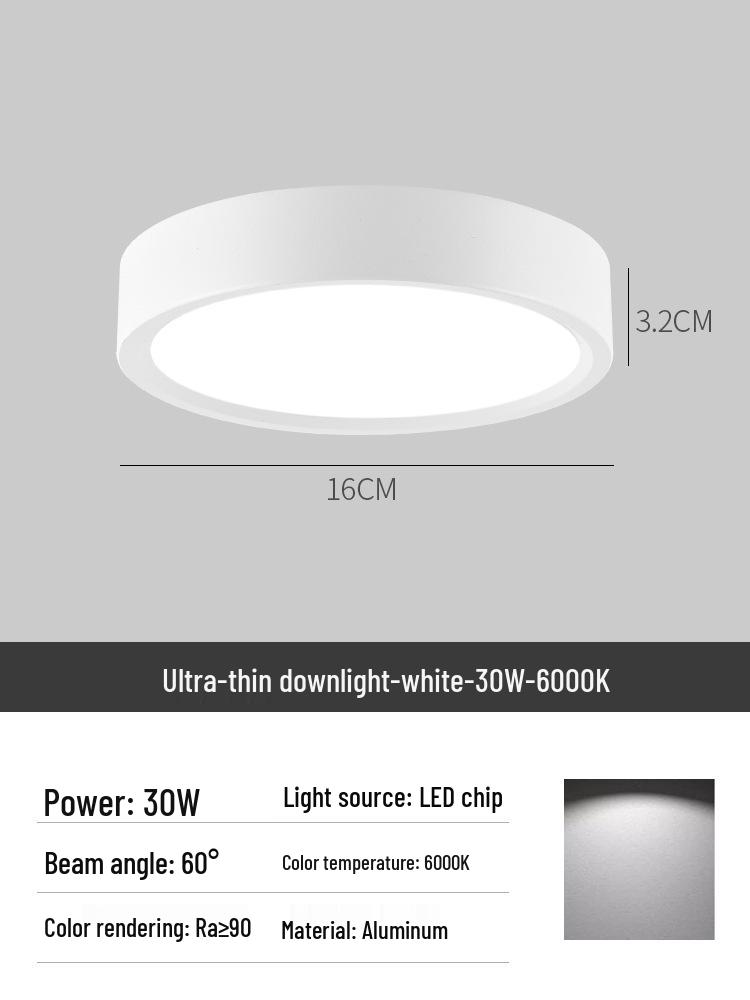 Surface Mounted Anti-Glare Round Downlight for Hallway or Foyer