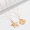 2 Stück/Set Muschel Seestern Taillenkette Anhänger Körperkette Schmuck Bikini Bauchkette Sommer
