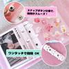 of Sticker Book A8 Transparent Clear Mini Binder Large Capacity Sticker Book Removable Stickers Planner Fan Activity Stickers Photo Storage Green Pink