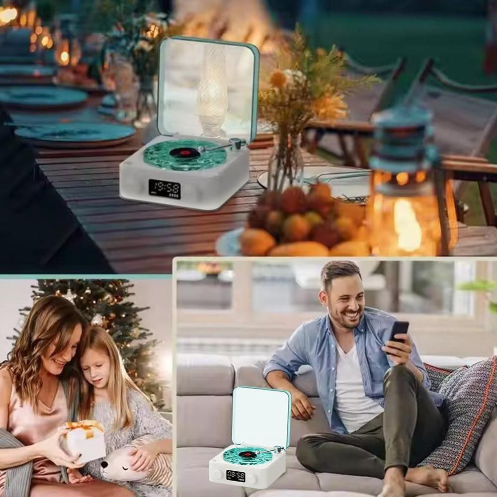 Portable White Noise Bluetooth Speaker Mini Wave Vinyl Player Retro Vinyl Record Player  Home