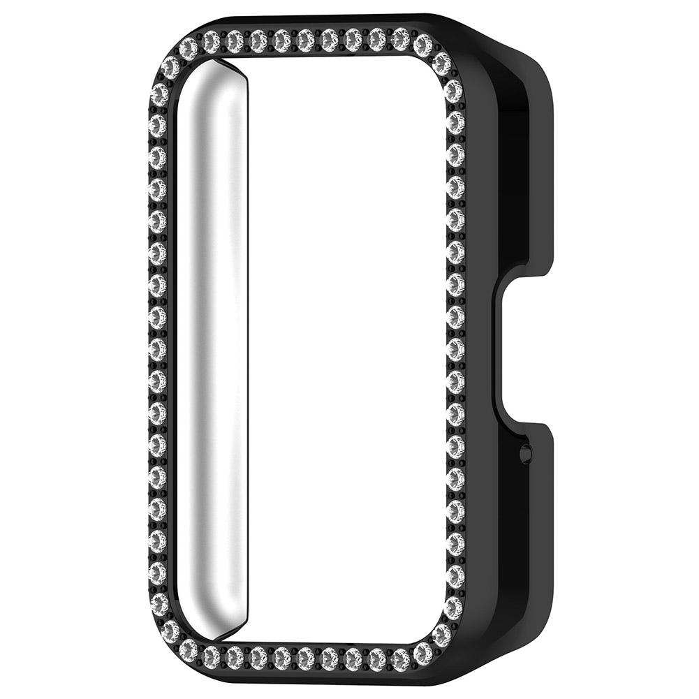 PC Diamond Inlaid Case Screen Protector Case Dustproof Smartwatch Protective Shell Anti-Scratch for Samsung Galaxy Fit 3