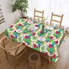 Rectangular Oilproof Hawaiian Style Parrot Tropical Seamless Pattern Table Cover  Table Cloth Tablecloth for Picnic