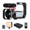 Ordro HDR-AX10 4K Digital Videokamera WiFi Camcorder DV Recorder 3,5 Zoll IPS Touch Panel 30MP 30X