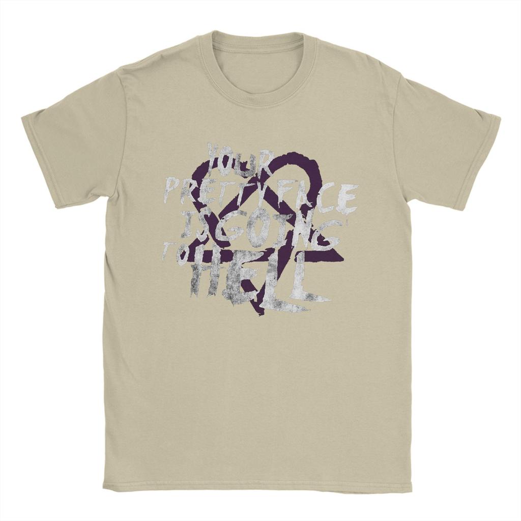 Him Band Your Pretty Face Is Going To Hell T-Shirts for Men  Vintage Pure Cotton Tees Short Sleeve T Shirts Printed Clothing