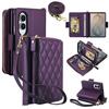 Crossbody Multi Cards Solt Zipper Flip Leather Phone Case for For Samsung Galaxy Z Fold8 Fold 8 Wide Shockproof Book Stand Cover