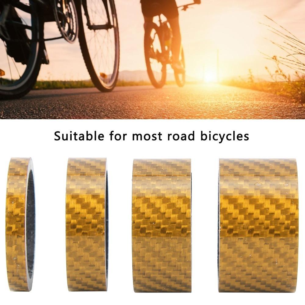 

2 Sets Carbon Fiber Bike Headset Spacer Lightweight Bike Stem Washer For Mountain Bike,Road Bike золотой