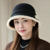 New Wool Splicing Bucket Hat Fashionable Women's Top Hat Outdoor Basin Hat