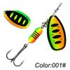 18g Rotating Spinner Lure Bass Pike Fishing Sea Freshwater Artificial Bait With Treble Hook