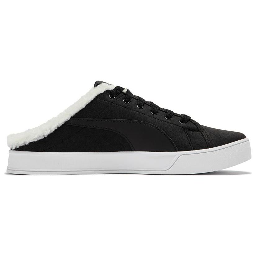Puma Bari Mule Sherpa Unisex Black White 375953-03