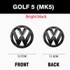 W125For VW Volkswagen Jetta MK5 Golf 1set Glossy Car Front Grill Badge Emblem Stickers Car Logo Accessories For Volkswagen MK6 MK4 M