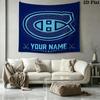 Custom Name Montreal CanadiensPrinted Tapestry – Wall Hanging for Bedrooms, Dorms, and Home Decor