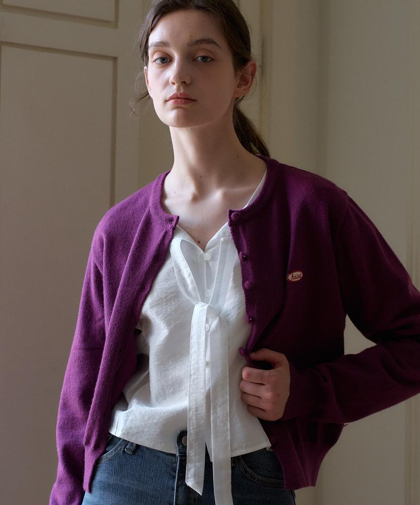 HAINT Dova Soft Tie_Neck Blouse 2Col_Ivory