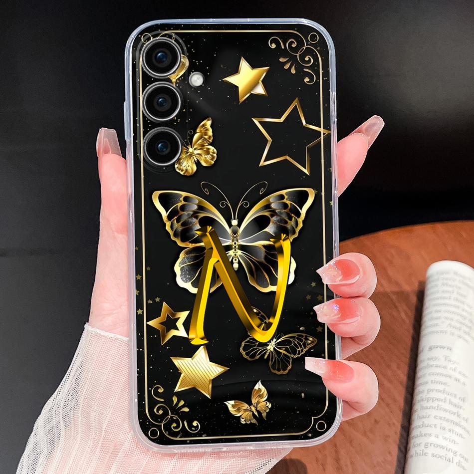 For Samsung Galaxy S25 Plus Ultra S25 Edge S25FE Phone Case Fashion Star Letters Lightweight Shell Soft TPU Clear Silicone Funda