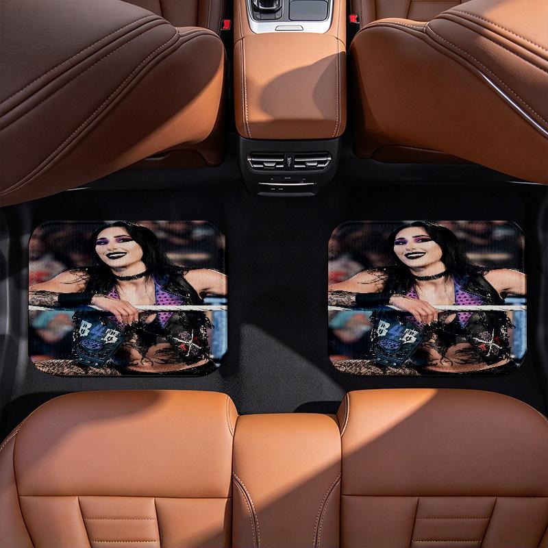 Mtdwwe Rhea R Black Full Coverage All-Season Car Floor Mats, XPE Non-Slip Wear-Resistant Textured Carpets for SUV Interiors