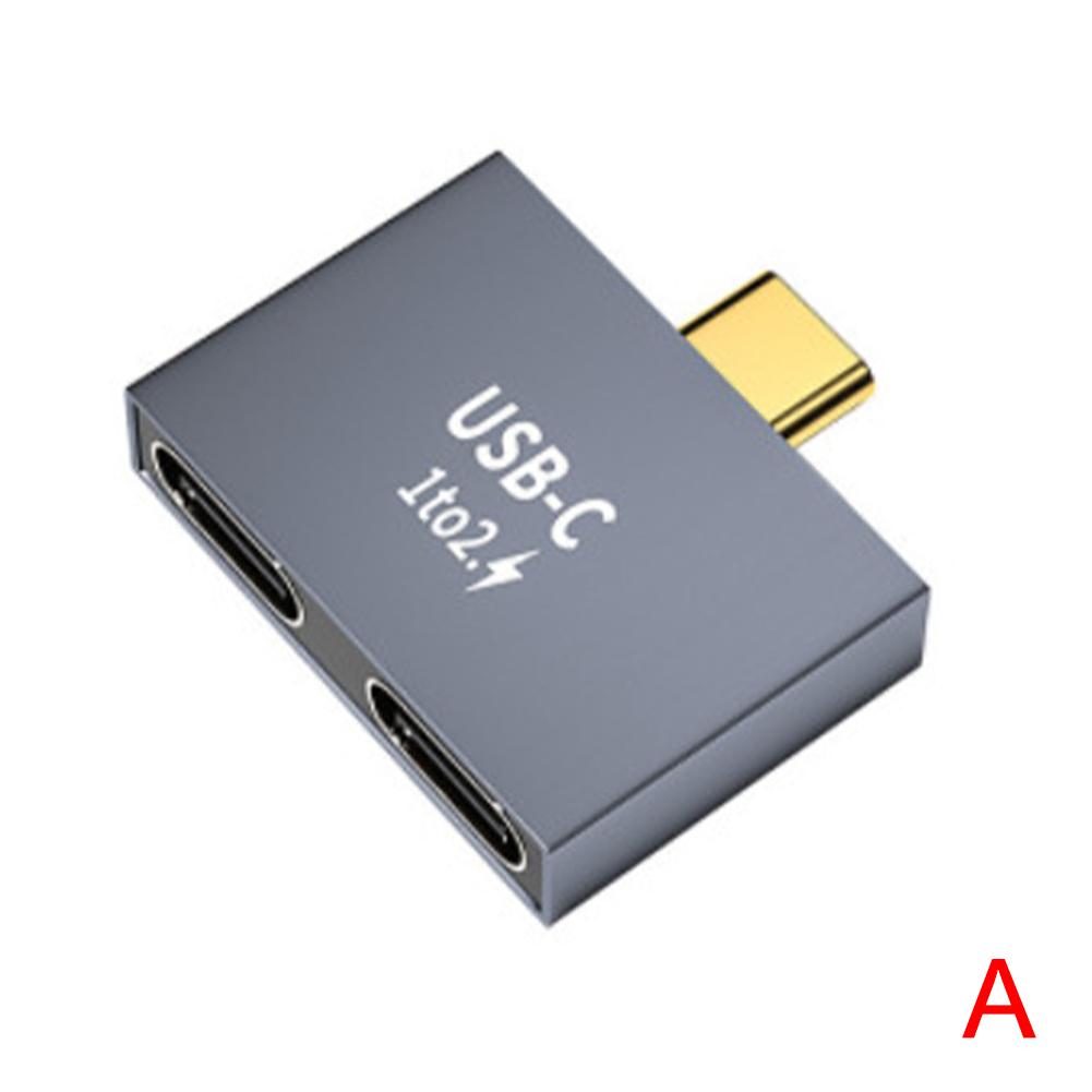 2 In 1 Type-C USB3.0 Hub Docking Station Male Type-C Computer Splitter Female 10Gbps For Laptop O9B4