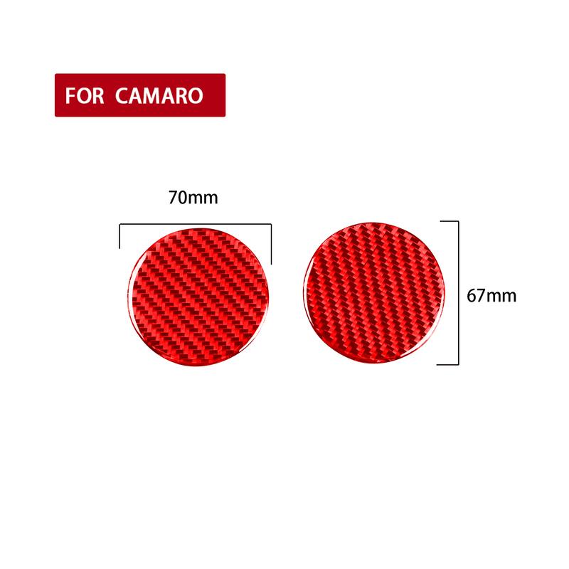 Real Soft Carbon Fiber Sticker For Chevrolet Camaro 2016 2017 2018  Water Cup Mat Decoration Accessories 2 PS