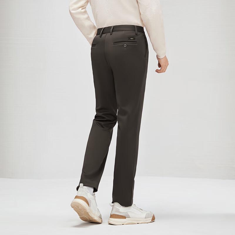 Septwolves Men's Silk Blend Slim Straight Business Casual Pants