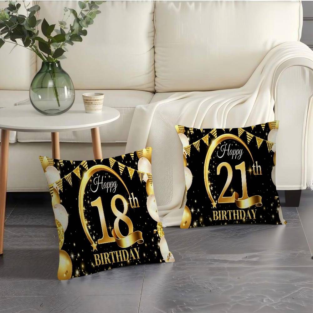 18 21 30 40 50 60 70 80 90th Anniversary Party Cushion Cover Car Throw Pillow Case For Sofa Car Christmas Gift