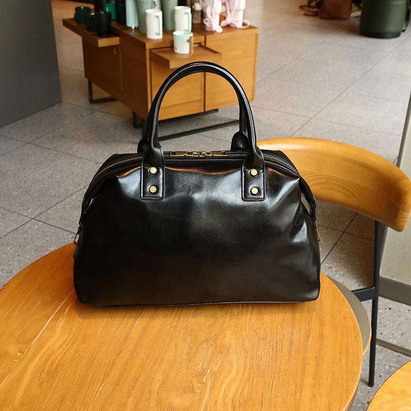 2025 Retro Versatile Soft Leather Tote: Women's Handbag, Shoulder & Crossbody Bag