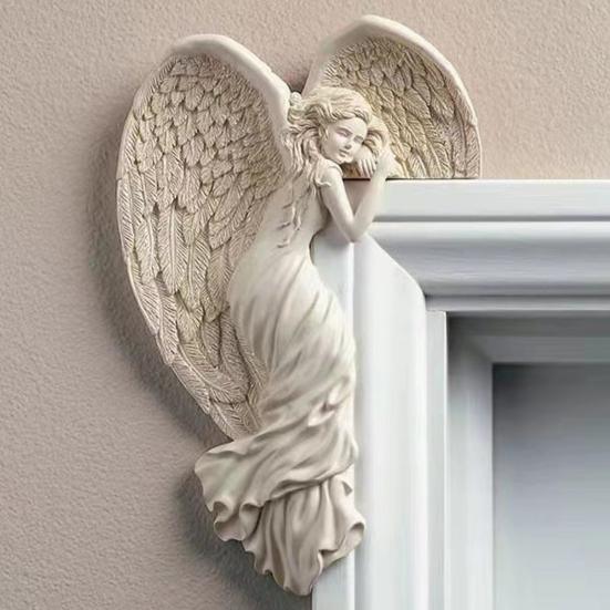 Angel Figure Resin Office Desk for Home Decorative Carving Ornament Angel Decoration Living