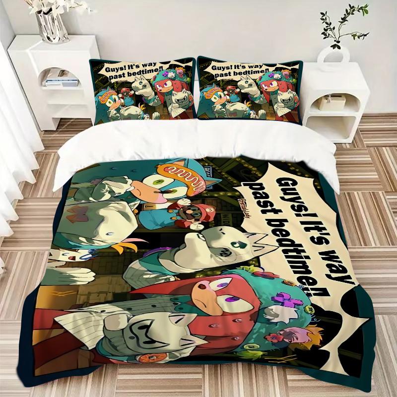 Nightmare Before Bedtime Printed 3pcs Bedding Set Soft Microfiber 1 Duvet Cover And 2 Pillowcases Home Bedroom Decor Xmas Gift Ek162