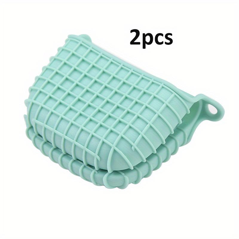 2pcs silicone pot handle cover -silicone hand clip-anti slip,with textured surface to ensure cooking safety,thickened anti scald