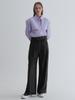 GRAYDATION Fold Detail Double-Pleated Wide Pants Black