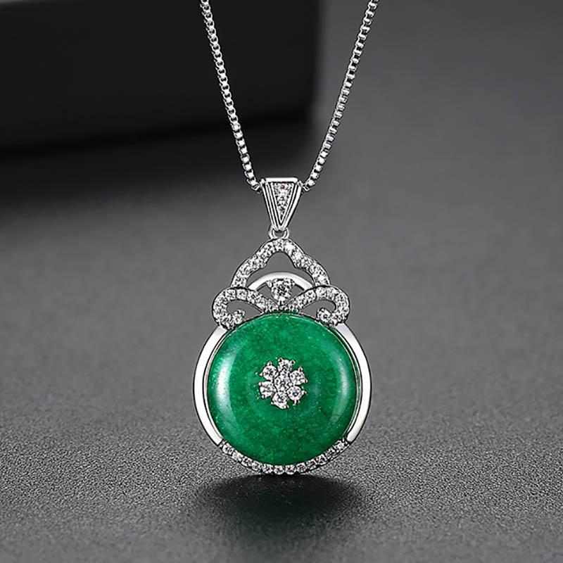 BELLA BOX Collana di cristallo semplice con catena di clavicola personalizzata splendida a forma di verde di vendita caldo per il commercio all'ingrosso di gioielli da sposa da donna