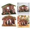 Resin Christmas Nativity Scene Set Collectible Sculpture Elegant Decoration Aesthetic Ornament for Living Room Decor