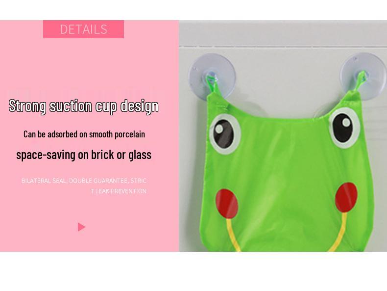Children's Bathroom Toy and Sundry Storage Mesh Bag with Suction Cups