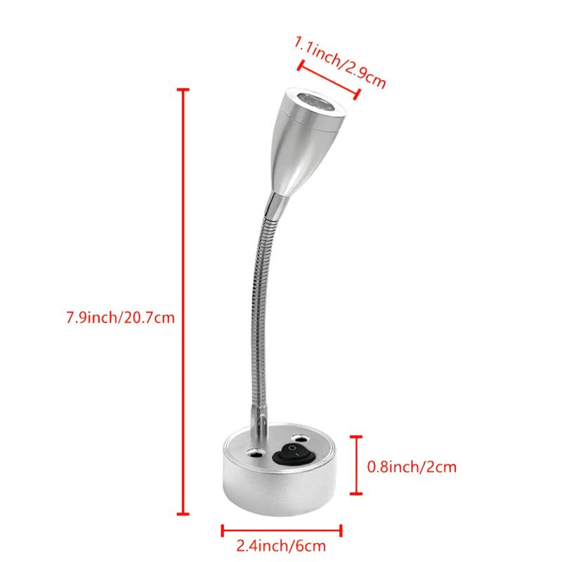 12V LED RV Bedside Spotlight 3W - Low Voltage Car/Boat/Yacht Reading Light