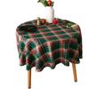 England Grün Karierter Tischdecke Weihnachten Feiertag Karierter Stoff Runde Rechteckige Abdeckung Für Picknick Party Dekoration