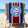 Bahia Fc Crest Emblem Printed Beach Towel, Super Soft Microfiber, Perfect Gift Birthday, for Pool, Beach, Travel, for Family and Friends