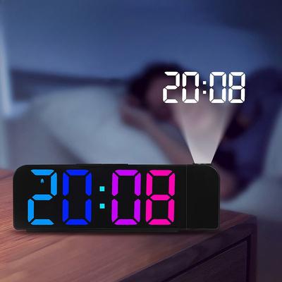 Semplice orologio elettronico digitale a proiezione con caratteri grandi nuova sveglia digitale colore RGB fantasia creativo colorato 0729