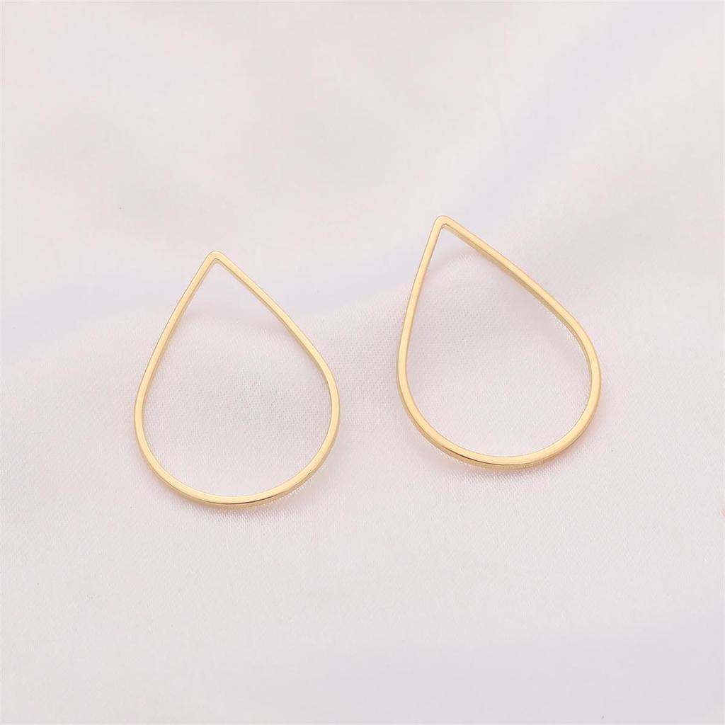 14K Gold-Filled Geometric Pendant: Heart, Pentagon, Star, Square, Round, Triangle for DIY Hairpins & Earrings