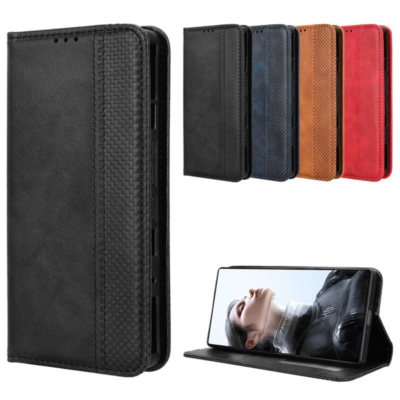 Wallet Card Slot Photo Frame Stand Magnetic Flip Leather Case For ZTE Nubia Redmagic 11 Pro 11 Pro Plus 5G Anti-fall Phone Cover