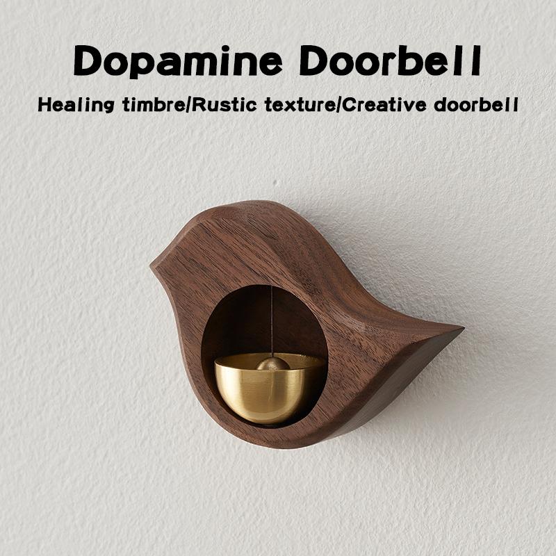 Wood Door Bell Decorative Outdoor Wind Chimes Wind Bell Music Wall Decor Entry Reminder Doorbell Accessorie Home Decor