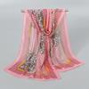 Luxury Chiffon Silk Scarf Spring Summer Scarf Women Head Scarf Beach Shawls Bandana headband muslim hijabs Black Scarf/Scarves