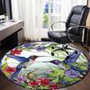 1pc Hummingbirds Stained Glass Chair Carpet for Office, Non slip, Soft and Durable Office Rug