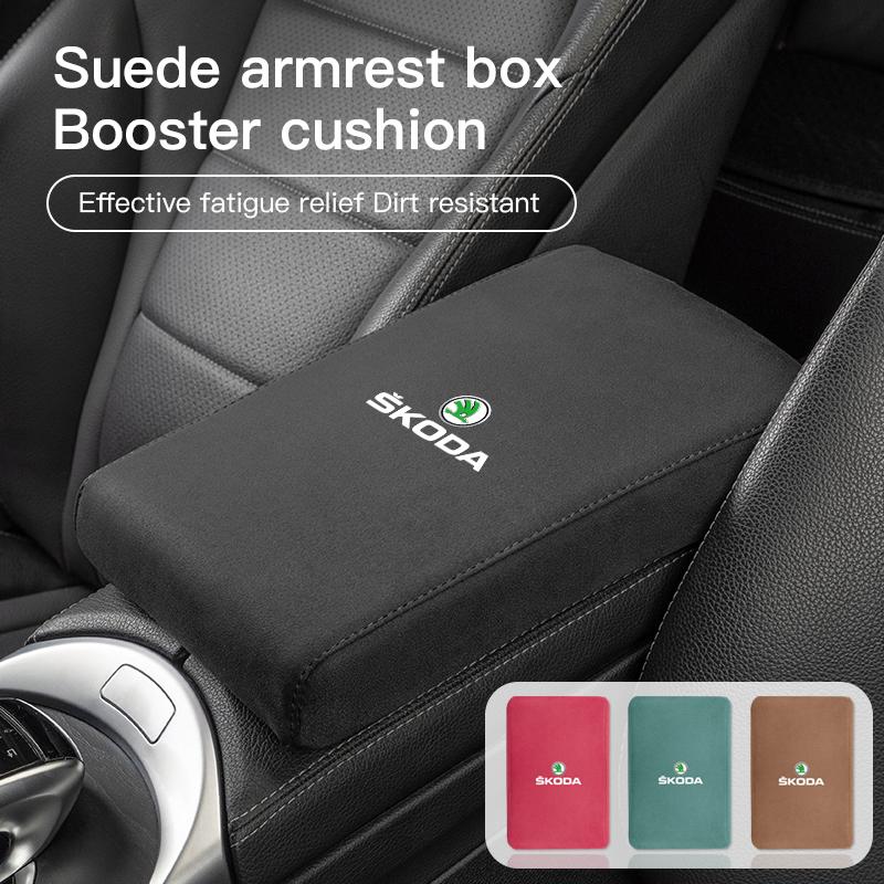 AAFP1 Car Interior Armrest Box Mat Center Console Accessories For Skoda Octavia Superb Kodiaq Rapid Karoq Fabia Yeti Kamiq Enyaq Scala