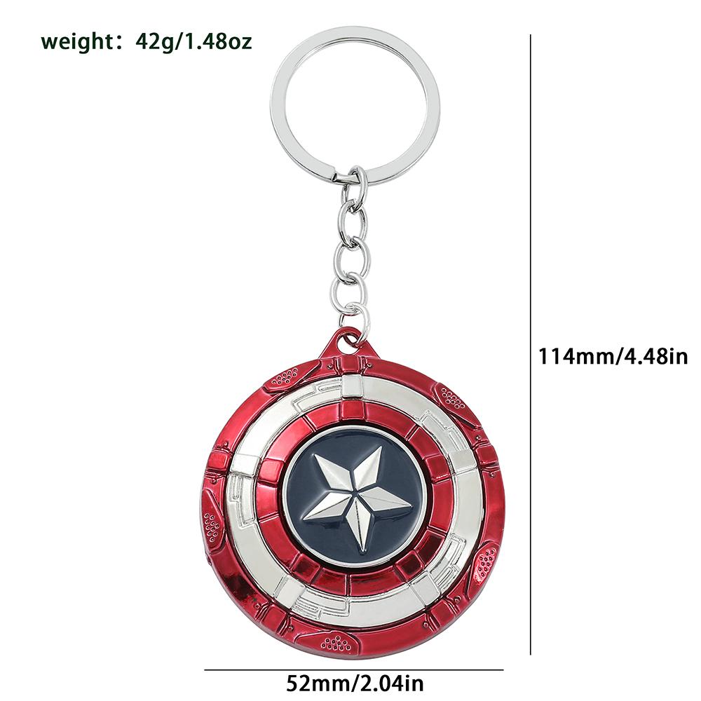 Superhero Metal Keychain Bag Avengers Pendant Thor Hammer Deadpool Spiderman Iron Man Captain America Keyrings for Carry Mini Lightweight Portable